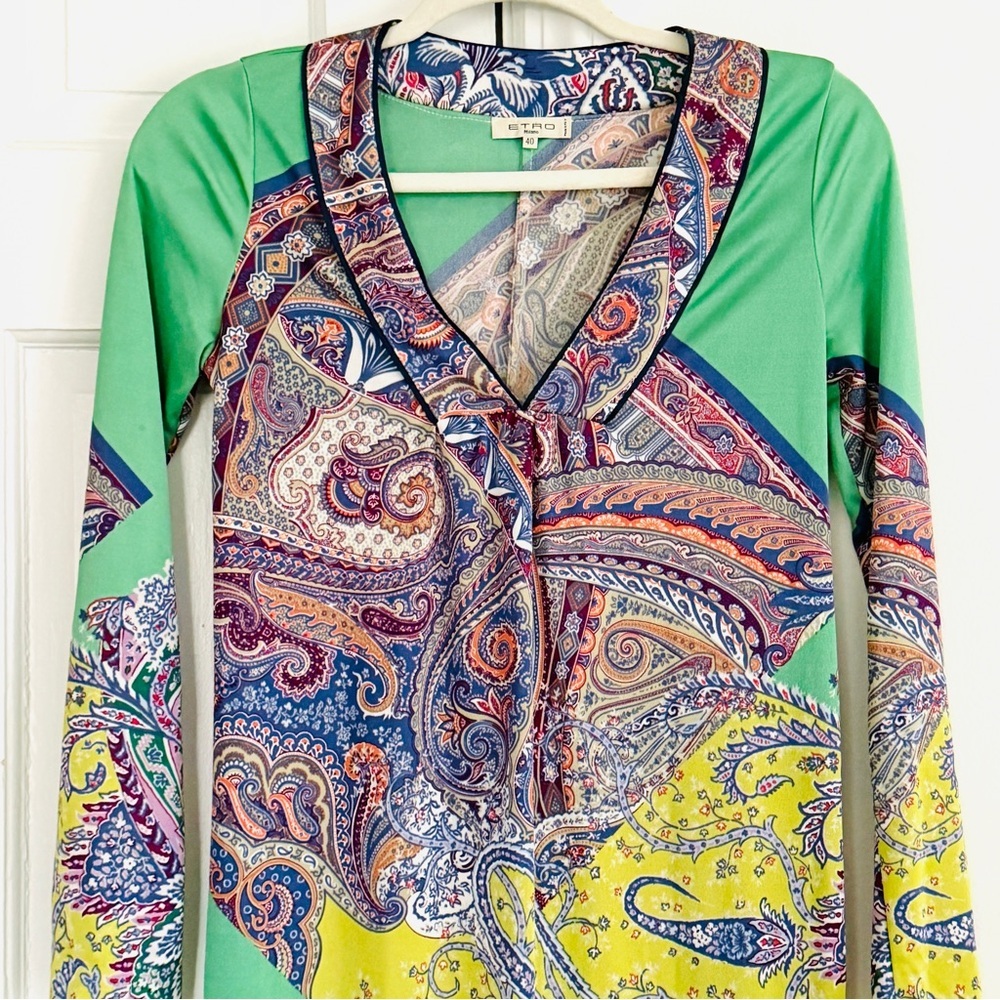 Etro Dress -Multicolor Resort wear. St. Tropez vibes. Made in Italy. Size 8.
